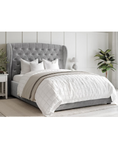 Curvy Winged Headboard with Divan bed set 